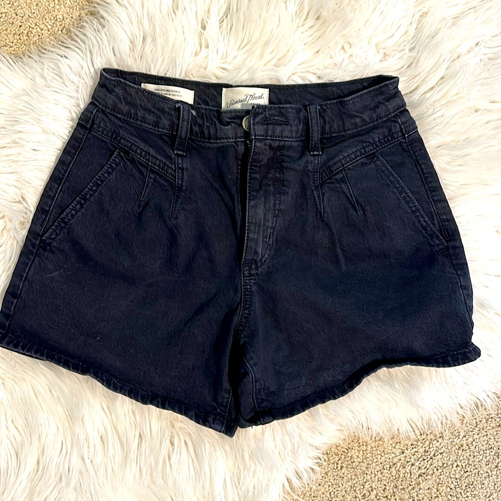 High rise midi shorts